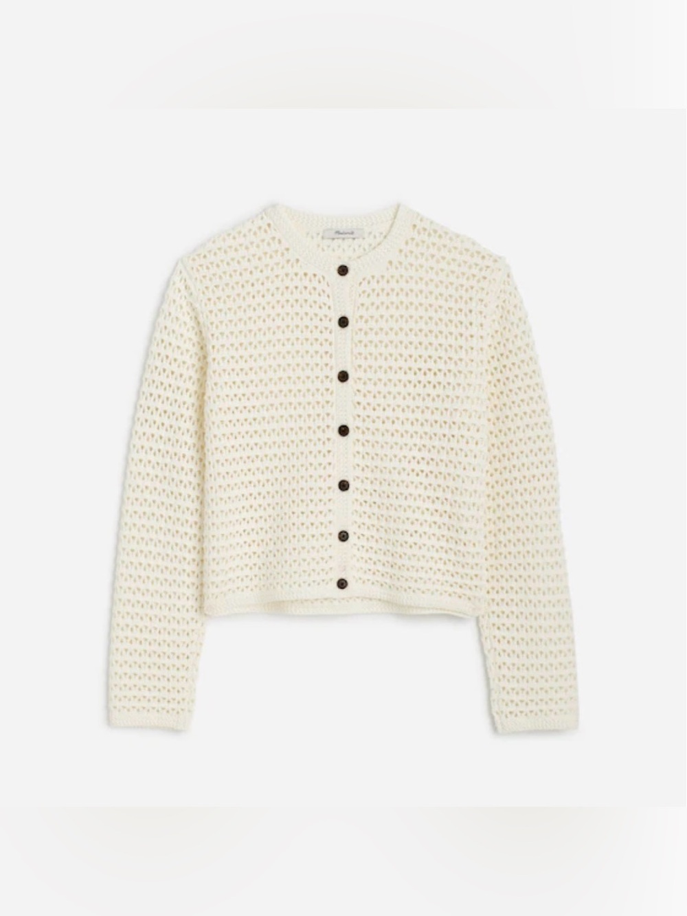Madewell.Open-Stitch Crewneck Sweater.Cropped light Feminine Relax fit .XXS. MW